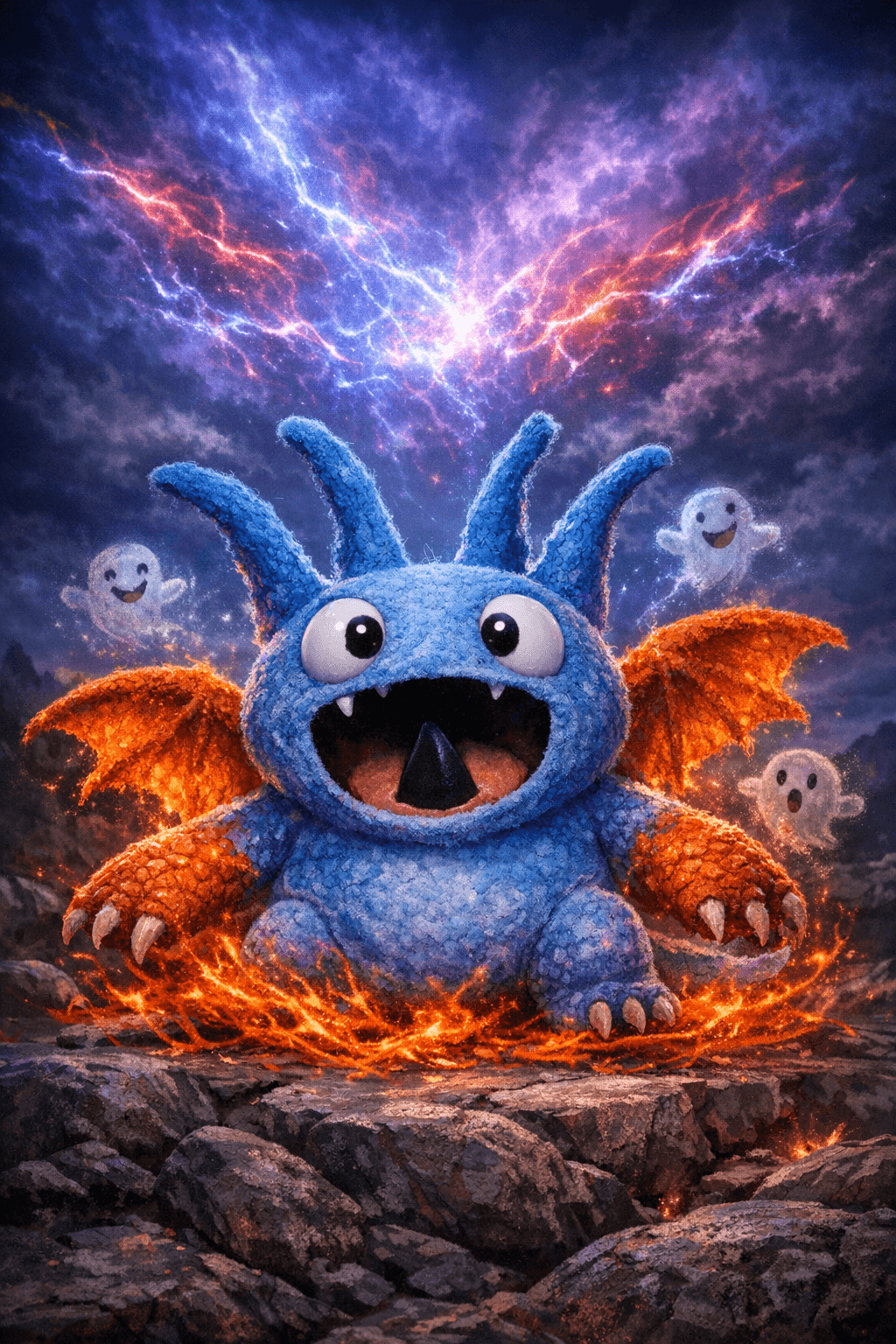 Kunstwerk Drachenmonstermischung