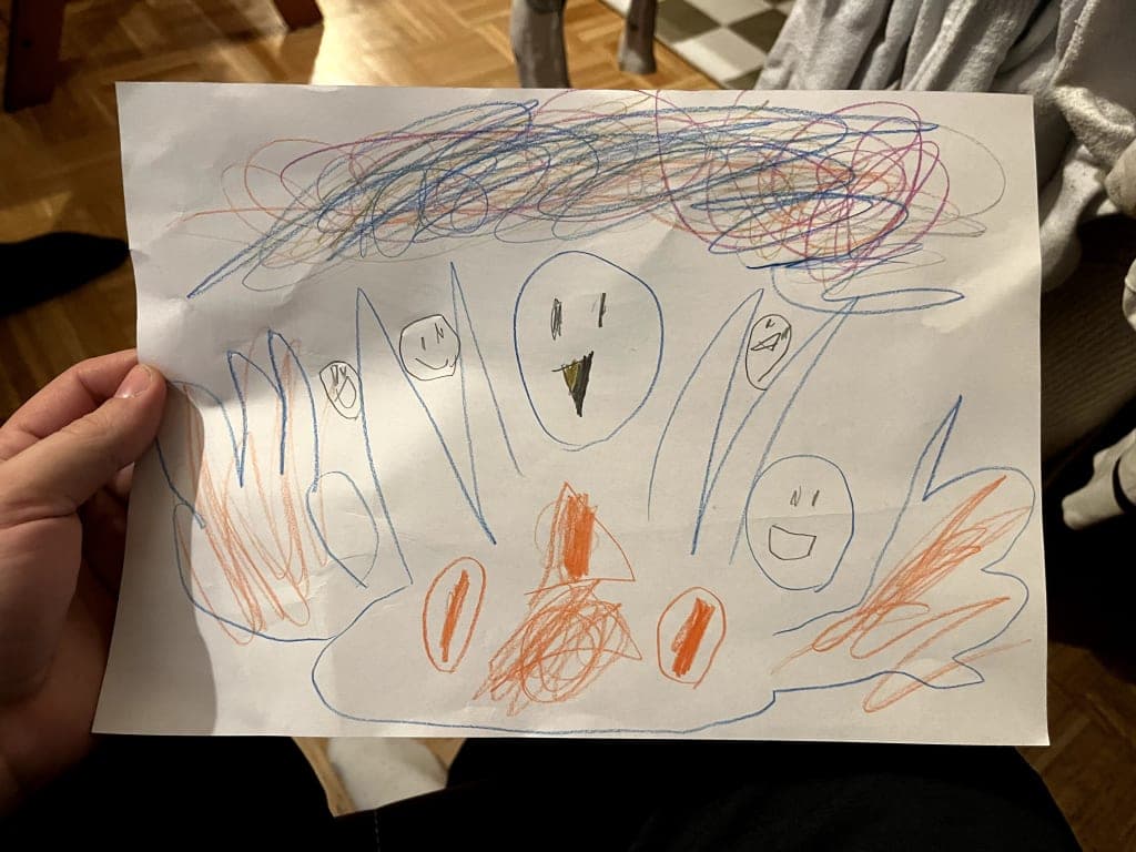 Kinderzeichnung Drachenmonstermischung